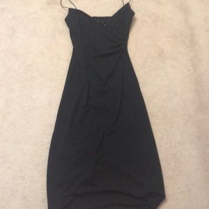 H&M black crossover dress